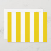 Gelbe Streifen, weiße Streifen, gestreiftes Muster Postkarte (Vorne/Hinten)
