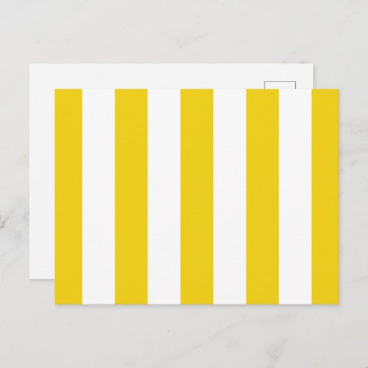 Gelbe Streifen, weiße Streifen, gestreiftes Muster Postkarte (Vorne/Hinten)