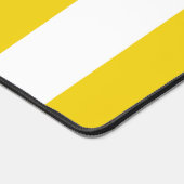 Gelbe Streifen, weiße Streifen, gestreiftes Muster Schreibtischunterlage (Ecke)