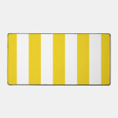 Gelbe Streifen, weiße Streifen, gestreiftes Muster Schreibtischunterlage (Vorderseite)