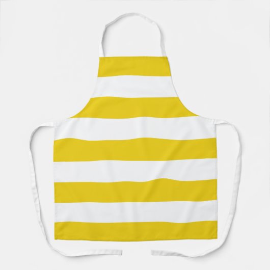 Gelbe Streifen, weiße Streifen, gestreiftes Muster Schürze (Vorderseite)