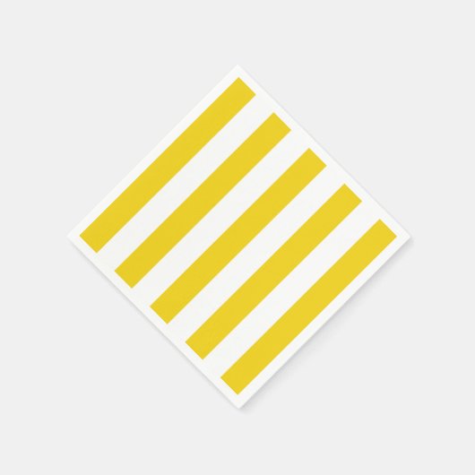 Gelbe Streifen, weiße Streifen, gestreiftes Muster Serviette (Ecke)