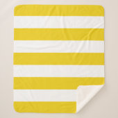 Gelbe Streifen, weiße Streifen, gestreiftes Muster Sherpadecke (Vorderseite)