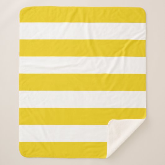 Gelbe Streifen, weiße Streifen, gestreiftes Muster Sherpadecke (Vorderseite)