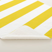 Gelbe Streifen, weiße Streifen, gestreiftes Muster Sherpadecke (3/4)