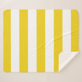 Gelbe Streifen, weiße Streifen, gestreiftes Muster Sherpadecke (Vorderseite (Horizontal))