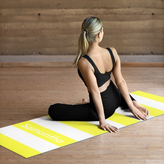 Gelbe Streifen Yogamatte