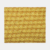 Gelbe Strickstoffe: gestreifte Textur. Fleecedecke (Vorderseite (Horizontal))