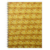 Gelbe Strickstoffe: gestreifte Textur. Notizblock (Vorderseite)