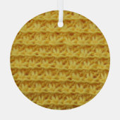 Gelbe Strickstoffe: gestreifte Textur. Ornament Aus Glas (Rückseite)