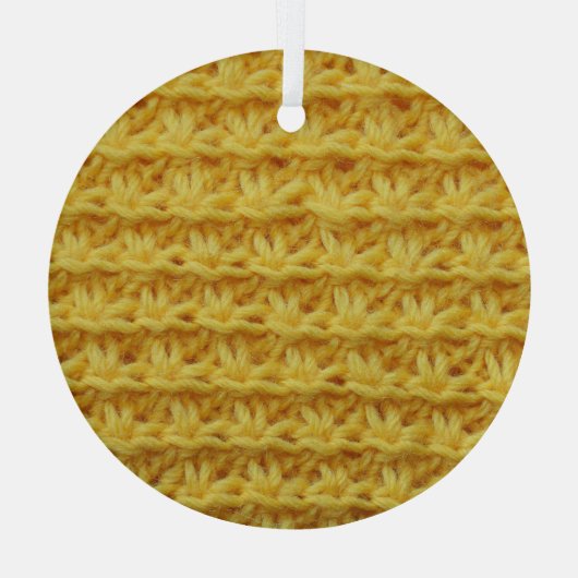 Gelbe Strickstoffe: gestreifte Textur. Ornament Aus Glas (Rückseite)