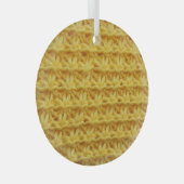 Gelbe Strickstoffe: gestreifte Textur. Ornament Aus Glas (Vorderseite Rechts)