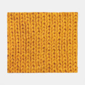 Gelbe Strickwoll-Textur mit Hintergrundmuster Fleecedecke (Vorderseite (Horizontal))