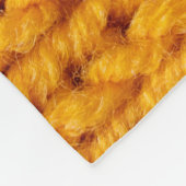 Gelbe Strickwoll-Textur mit Hintergrundmuster Fleecedecke (Ecke)