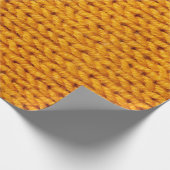 Gelbe Strickwoll-Textur mit Hintergrundmuster Geschenkpapier (Ecke)