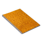 Gelbe Strickwoll-Textur mit Hintergrundmuster Notizblock (Rechte Seite)
