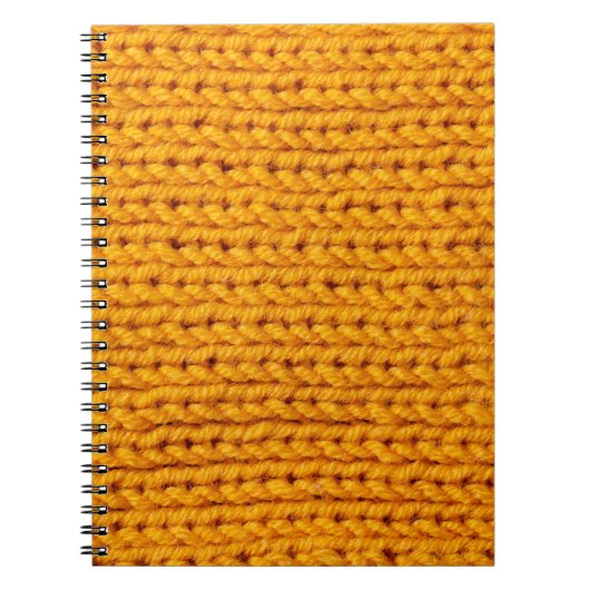 Gelbe Strickwoll-Textur mit Hintergrundmuster Notizblock (Vorderseite)