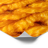 Gelbe Strickwoll-Textur mit Hintergrundmuster Poster (Ecke)