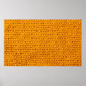 Gelbe Strickwoll-Textur mit Hintergrundmuster Poster (Vorne)