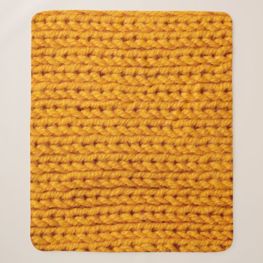 Gelbe Strickwoll-Textur mit Hintergrundmuster Sherpadecke (Vorderseite)