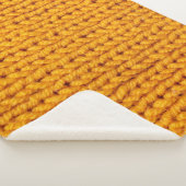 Gelbe Strickwoll-Textur mit Hintergrundmuster Sherpadecke (3/4)