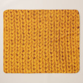Gelbe Strickwoll-Textur mit Hintergrundmuster Sherpadecke (Vorderseite (Horizontal))