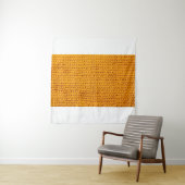 Gelbe Strickwoll-Textur mit Hintergrundmuster Wandteppich (Beispiel)