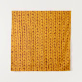 Gelbe Strickwoll-Textur mit Hintergrundmuster Wandteppich (Vorderseite (Horizontal))