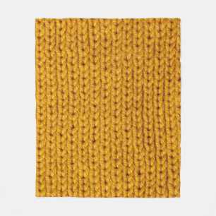Gelbe Strickwolle, hochauflösende Textur. Fleecedecke