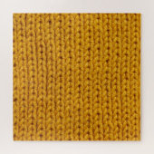 Gelbe Strickwolle, hochauflösende Textur. Puzzle (Horizontal)