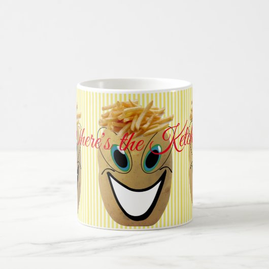 Gelbe Stripe Potato, französische Pommes Frites, K Kaffeetasse (Mittel)