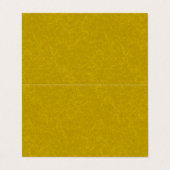 Gelbe strukturierte Oberfläche mit wirbelndem Must Visitenkarten (Außenseite Aufgefaltet)