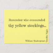 Gelbe Strümpfe Postkarte (Vorderseite)