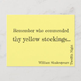 Gelbe Strümpfe Postkarte