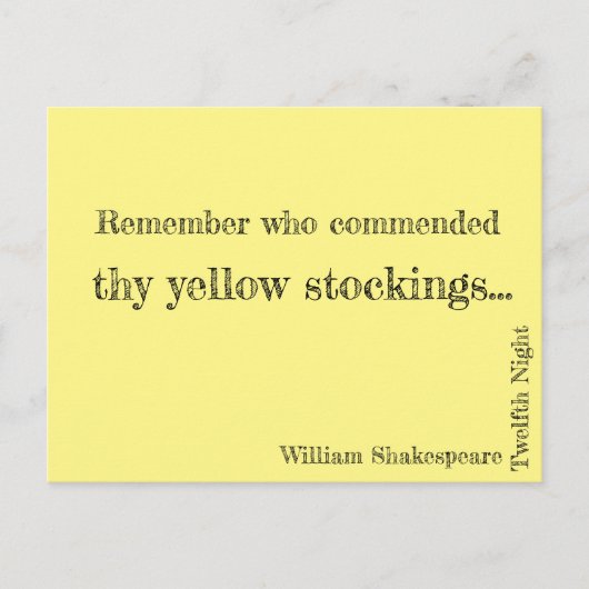 Gelbe Strümpfe Postkarte (Vorderseite)