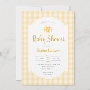 Gelbe Sunshine-Baby-Party Einladung