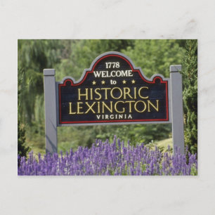 Gelbe Tafel, historische Lexington-Blume Postkarte