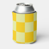 Gelbe Tafel Retro-farbige Karos Dosenkühler (Kanne Rückseite)