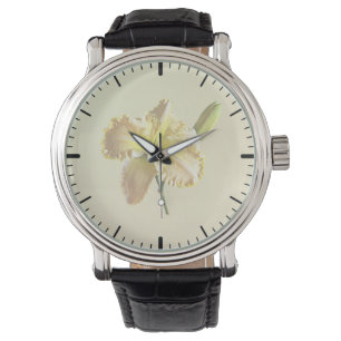 Gelbe Tageslilie Armbanduhr
