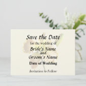 Gelbe Tageslilie Hochzeitmaterial Save The Date (Stehend Vorderseite)