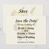 Gelbe Tageslilie Hochzeitmaterial Save The Date (Vorne/Hinten)