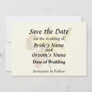 Gelbe Tageslilie Hochzeitmaterial Save The Date