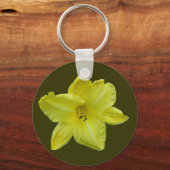 Gelbe Taglilie-Koordinationselemente Schlüsselanhänger (Vorderseite)