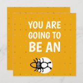 Gelbe Tante-Ankündigungskarte Ankündigung (Vorne/Hinten)