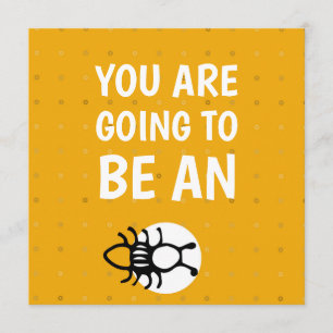 Gelbe Tante Announcement Card Ankündigung