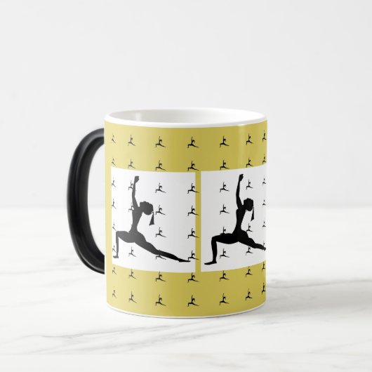 Gelbe Tasse/ Morphing-Designs Kaffeecup-Magie Verwandlungstasse (Vorderseite Links)