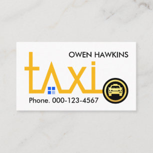 Gelbe Taxi-Routen-Richtung Transport Visitenkarte