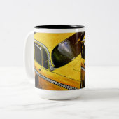 Gelbe Taxi-Tasse Zweifarbige Tasse (Vorderseite Links)