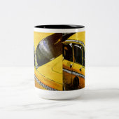 Gelbe Taxi-Tasse Zweifarbige Tasse (Mittel)