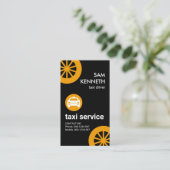 Gelbe Taxifahrer Visitenkarte (Stehend Vorderseite)